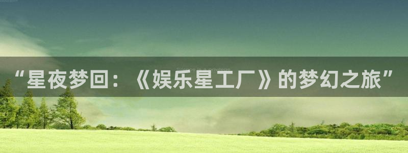 sunbet官网：“星夜梦回：《娱乐星工厂》的梦幻之旅”