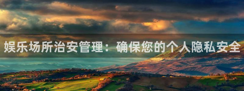 申搏sunbet官网手机版：娱乐场所治安管理：确保您的个人隐私安全